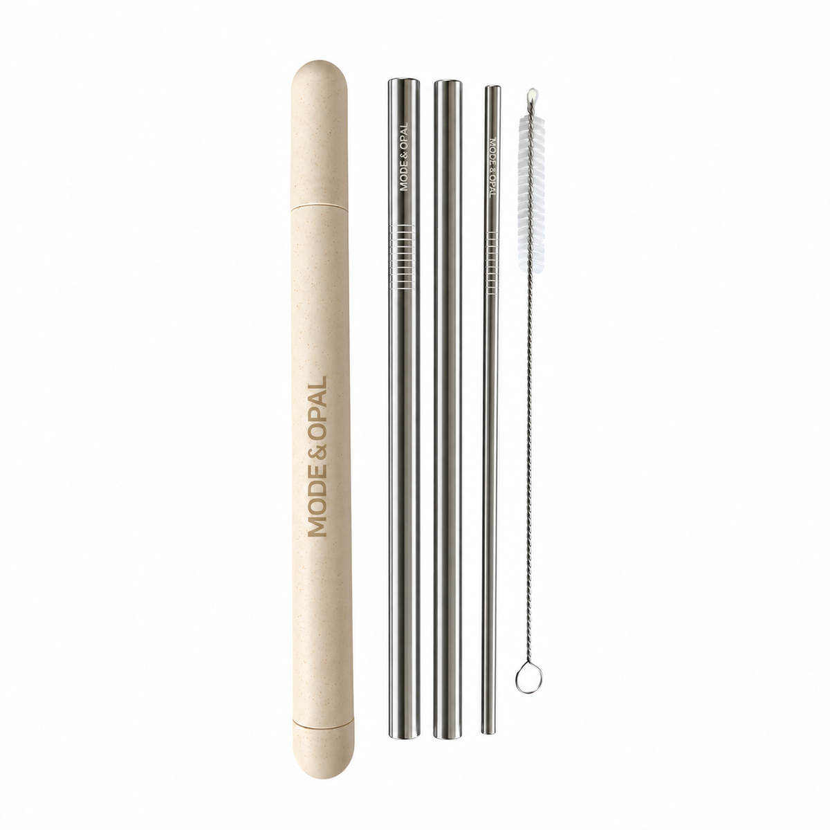 Stainless Steel Straw Set with Case and Cleaning Brush